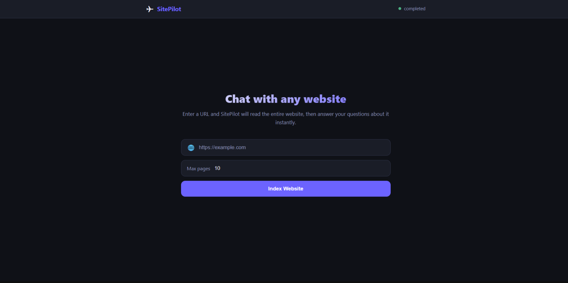 WebCrawl RAG Chatbot